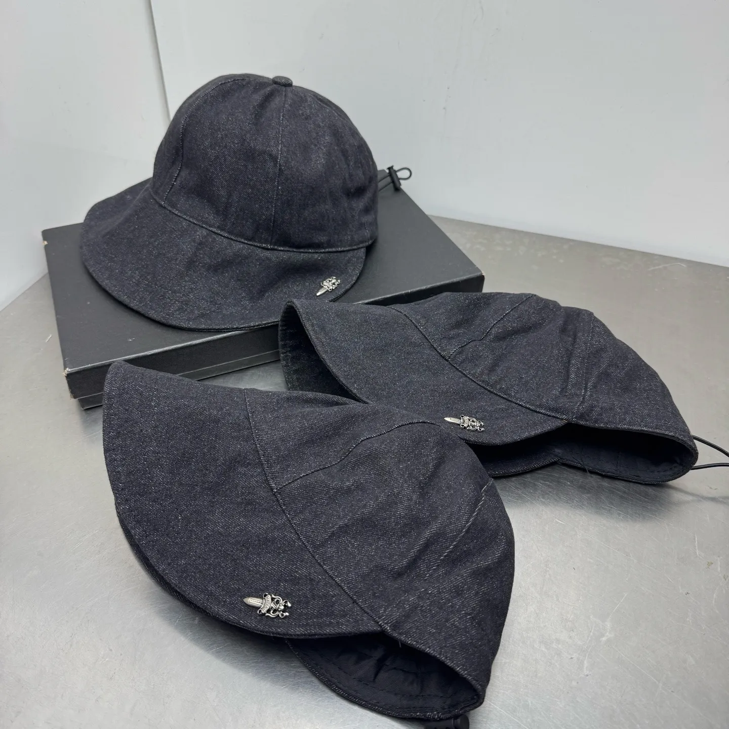 Crow Heart Spring and Summer Denim Peaked Hat